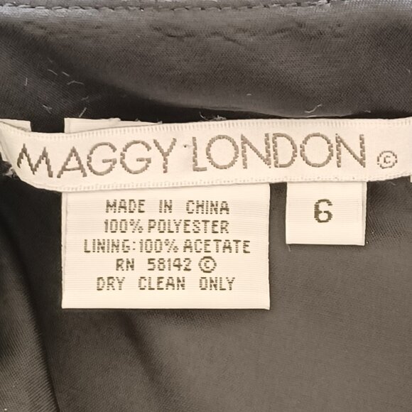 EUC Maggy London Black Sheath Size 6 - Picture 3 of 3